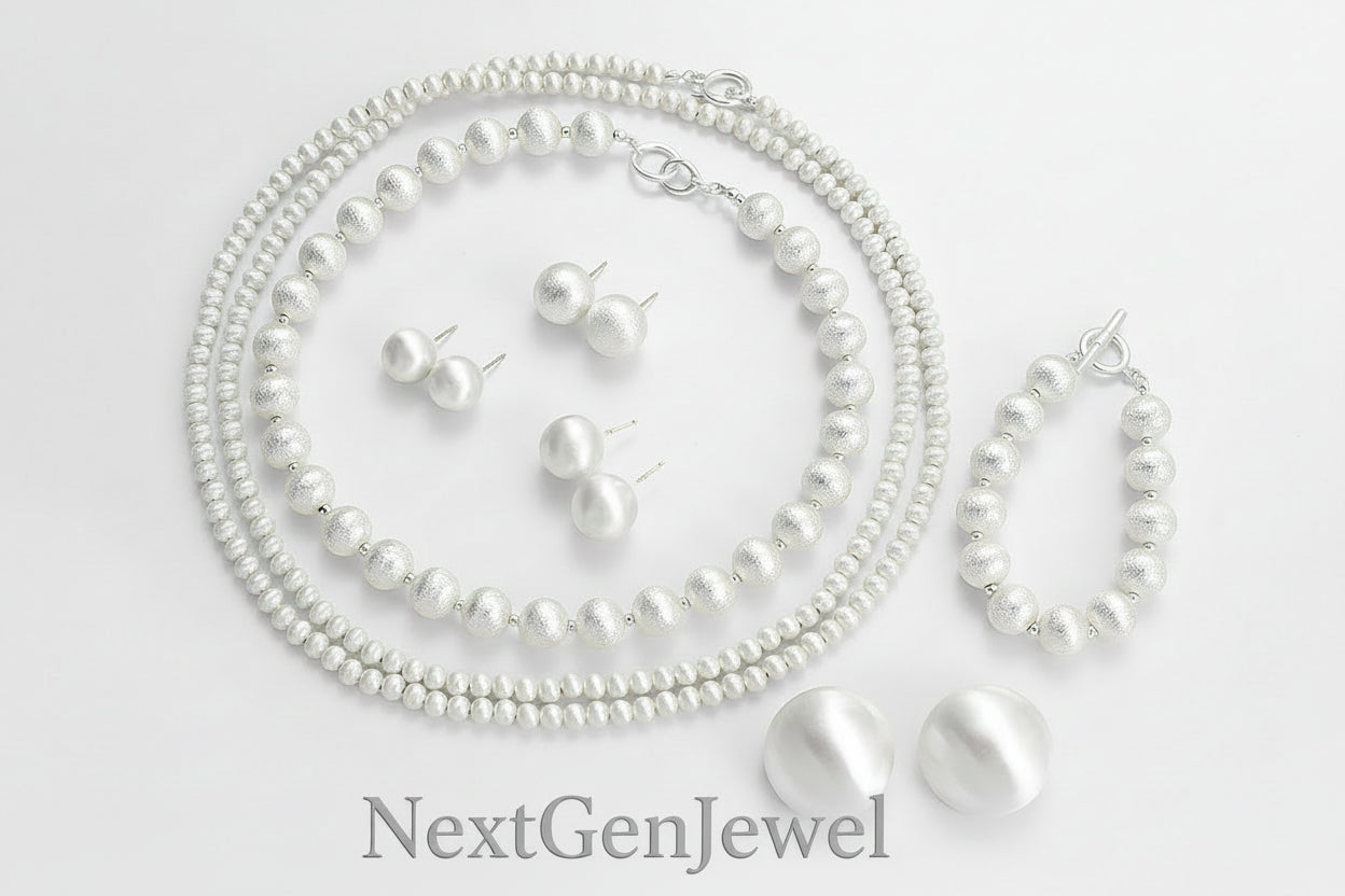 Classic Tibetan Sterling Silver Round Charm Beads, Bracelet for Woman Wedding, Anniversary Gift