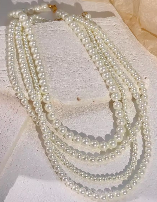 Load image 1 in gallery view. 18K Gold Plated Baroque Pearl Fashion Necklace