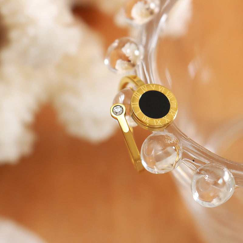 18K Gold Plated Rose Gold Plated  Stainless Steel Free Size Ring for women