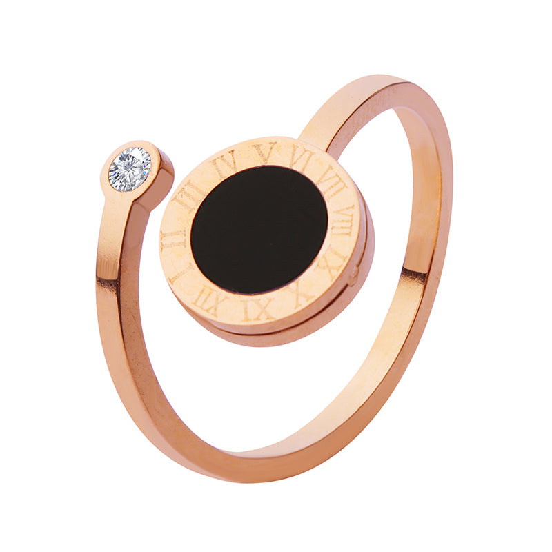 18K Gold Plated Rose Gold Plated  Stainless Steel Free Size Ring for women