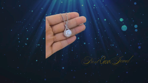 Load image 1 in gallery view. Freshwater Pearl Necklace 925 Sterling Silver Pendant Necklace